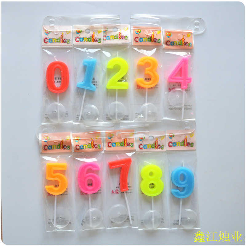 Single-slot Number Candle; Bag Pack