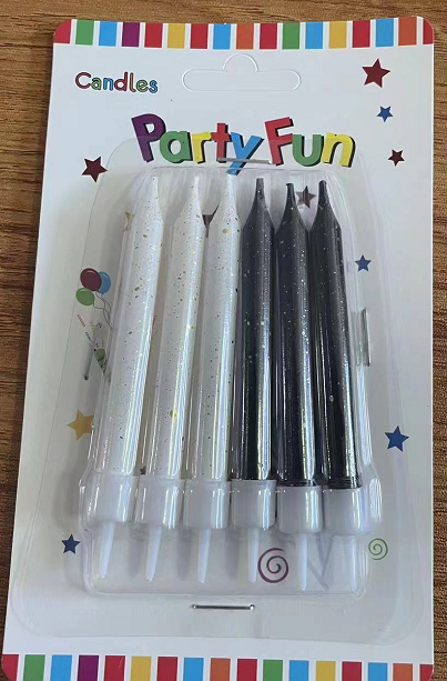 镀漆（珠光漆）（白卡）8个粗7.5厘米长6支水晶（3白+3黑）+金点 576卡（48中盒X12卡）