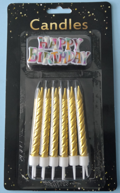 镀漆12支水晶蜡加塑料插件 144卡