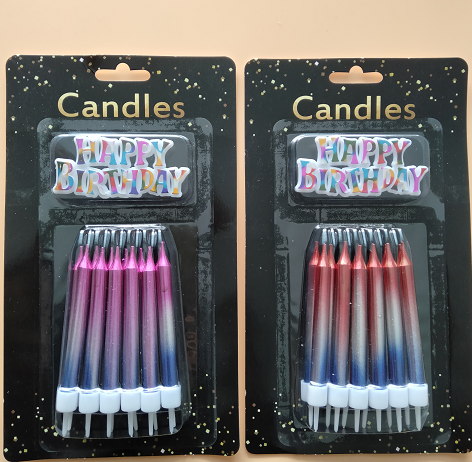 镀漆12支水晶蜡加塑料插件144卡（3色喷漆）