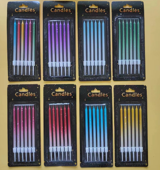 镀漆（荧光漆）（黑卡）6支水晶蜡单色渐变（六彩）+白点 576卡（24中盒X24卡）（1.55克）