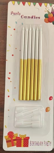 镀漆（金属漆）白卡6支水晶蜡全喷漆（分座）两色（银色+土豪金）600卡