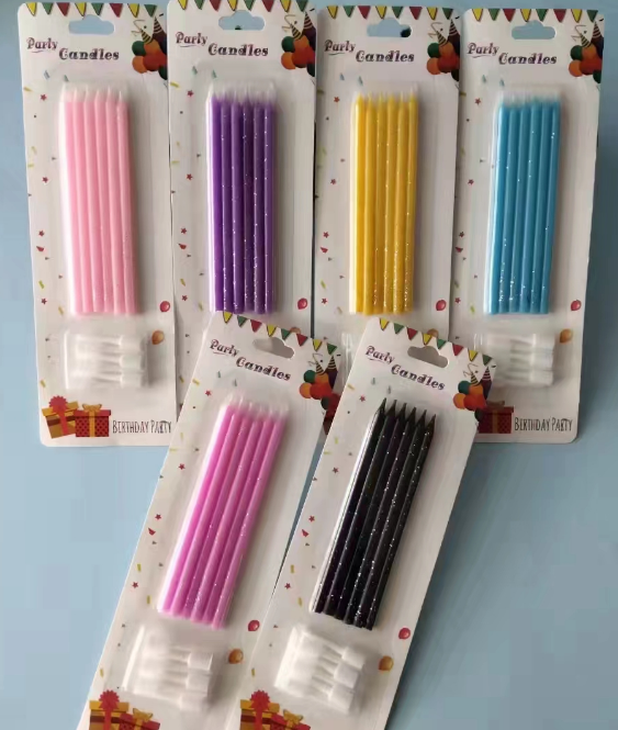 白卡 6支（粘亮片）水晶蜡（分座）600卡