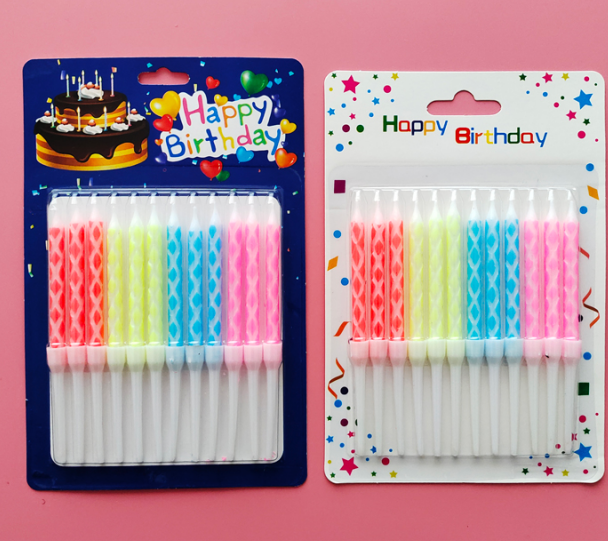 12支(蓝白卡）菱形螺纹蜡 288卡