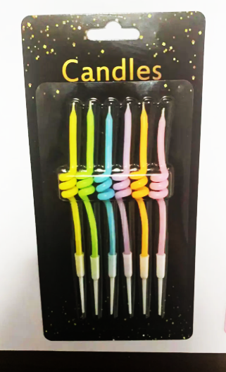 吸卡 6支水晶姆指曲线蜡 （六彩）