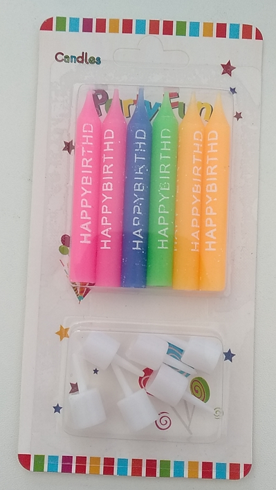 6支丝印水晶蜡 白卡 504卡(分座）彩色