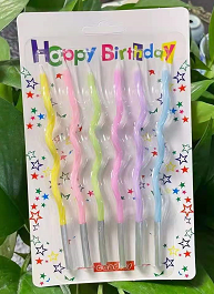 W 裹锡纸 曲线水晶6只吸卡（彩色）168卡